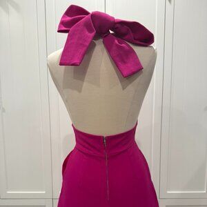 Angel Biba Magenta Halter Bow Back Romper AU 10